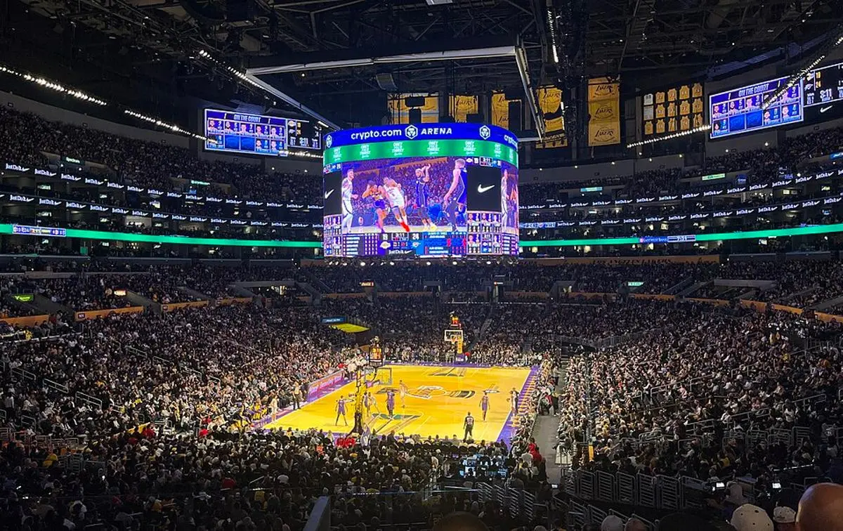 Crypto.com Arena during a Lakers NBA Cup game